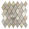 Ener-J Rose Gold Slate Diamond Pattern Peel & Stick Aluminum Tile, Size:295 x 295 x 4.5 mm (Pack of 4)
