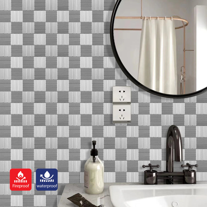 Ener-J Linear Glow Peel & Stick Aluminum Tile, Size: 300 x 300 x 4 mm (Pack of 4)