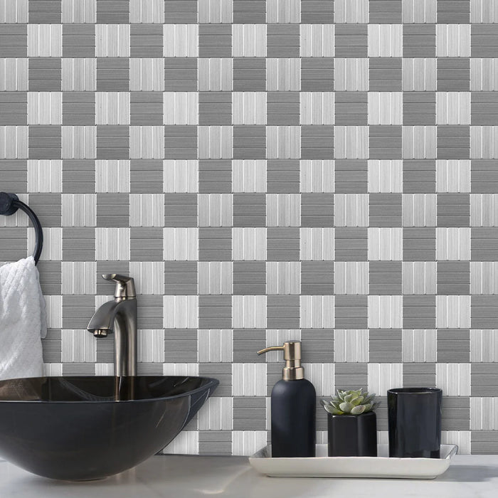 Ener-J Linear Glow Peel & Stick Aluminum Tile, Size: 300 x 300 x 4 mm (Pack of 4)