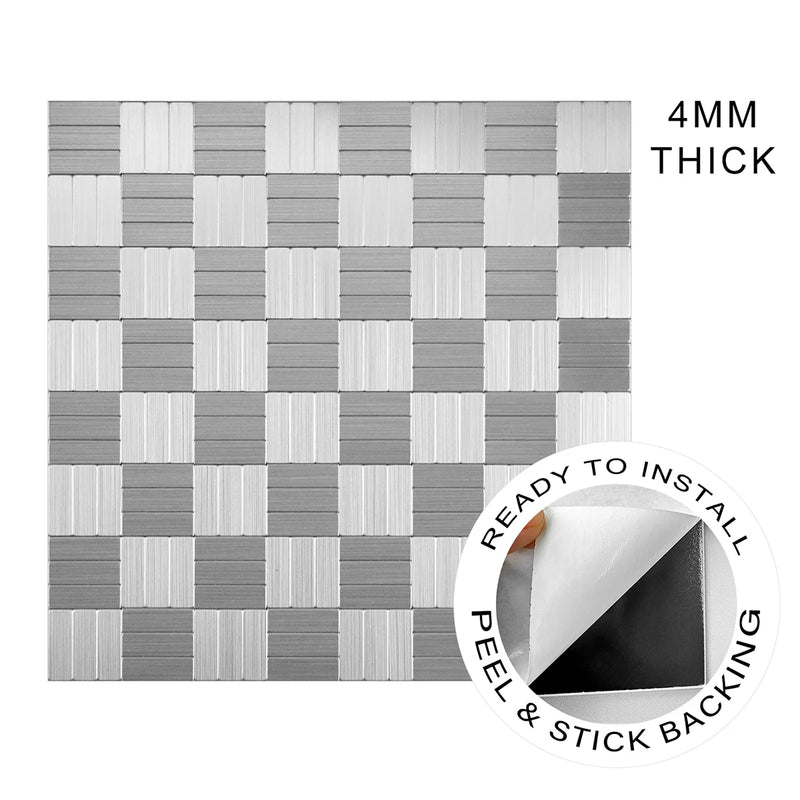 Ener-J Linear Glow Peel & Stick Aluminum Tile, Size: 300 x 300 x 4 mm (Pack of 4)