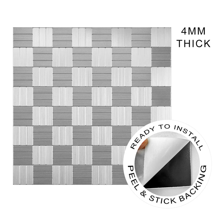 Ener-J Linear Glow Peel & Stick Aluminum Tile, Size: 300 x 300 x 4 mm (Pack of 4)