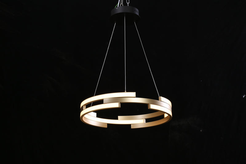 Petra Gold & Black LED Halo Pendant