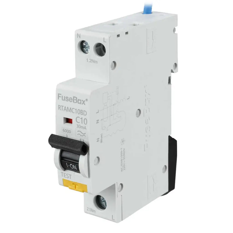 FuseBox RCBO Type A 30mA 6kA – C Curve (6A to 40A) | Bi-Directional Series