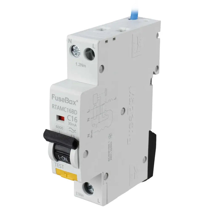 FuseBox RCBO Type A 30mA 6kA – C Curve (6A to 40A) | Bi-Directional Series