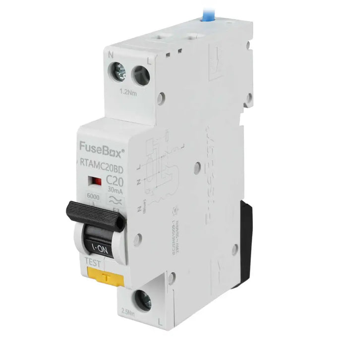 FuseBox RCBO Type A 30mA 6kA – C Curve (6A to 40A) | Bi-Directional Series