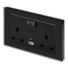 Retrotouch Crystal 13A Double Socket with 3.1A Dual USB & USBC