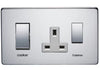 Crabtree 7521/PB Polished Brass 45A Switch 13A Socket Cooker Control Unit