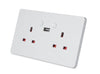 Ener-J Smart Wi-Fi Double Socket + USB (White Body)