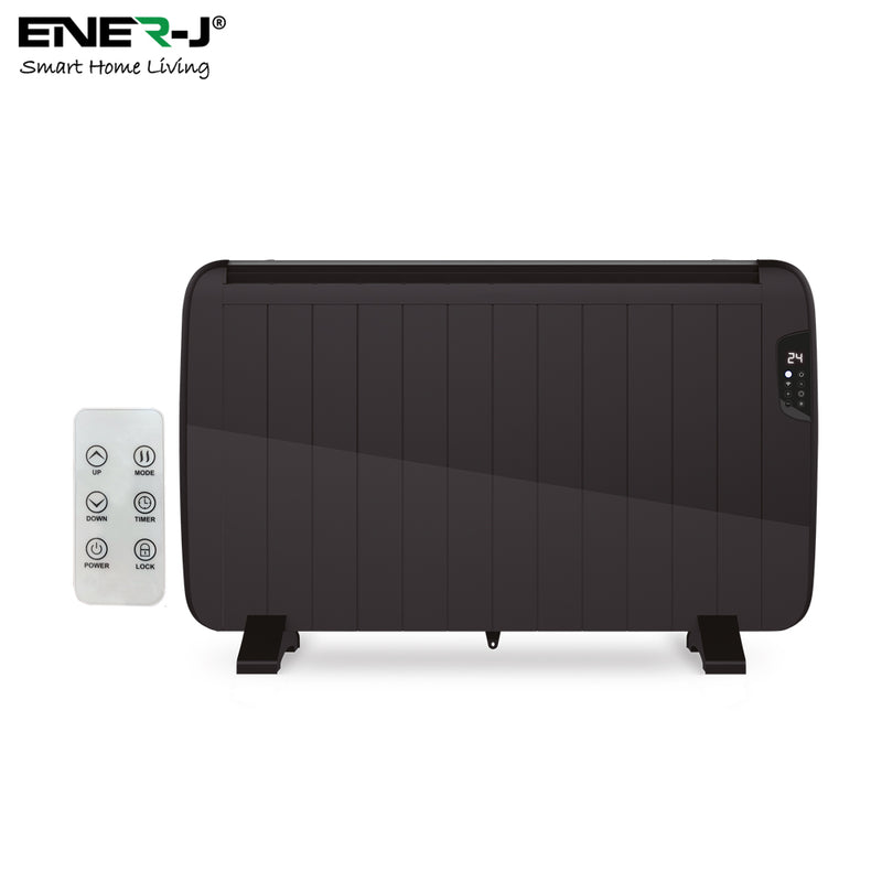 Ener-J 2000W Smart Heater with Aluminium Heating Element & Remote - Black