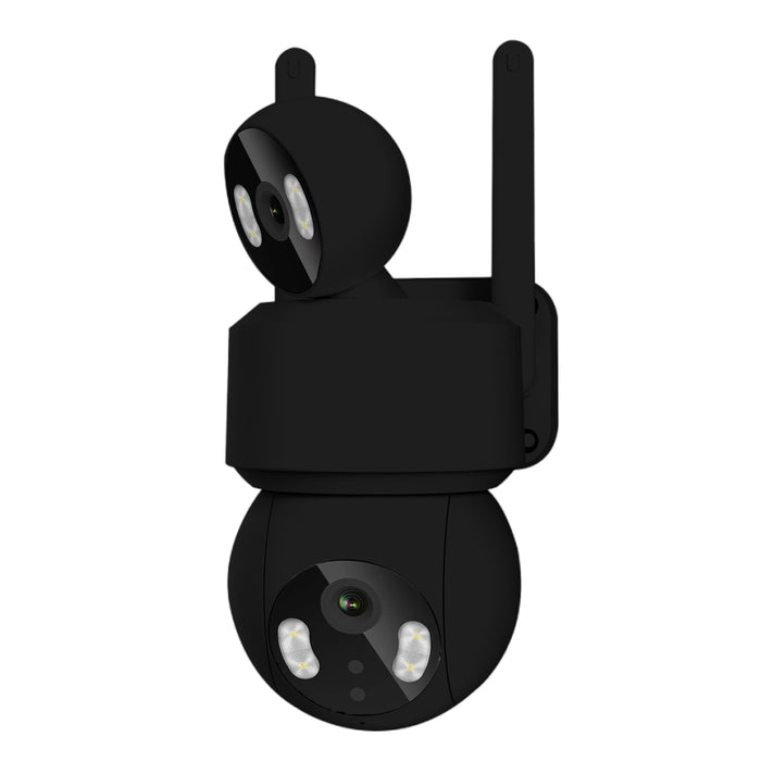 Ener-J Smart Wi-Fi Dual Lens Outdoor Dome IP Camera Black Housing IP65
