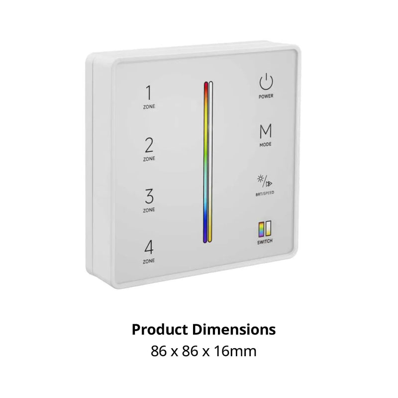 Ener-J RF Wall Remote Control Panel for CCT, RGB, RGBW & RGB+CCT LED Strip Lights