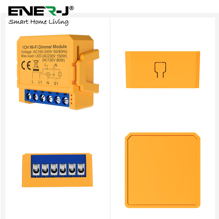 Ener-J Smart WiFi+BLE 1CH Light Switch Module (Max 1 x 150W). Dimmable
