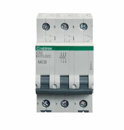 Crabtree 6HT06C 6A Triple Pole Type C MCB