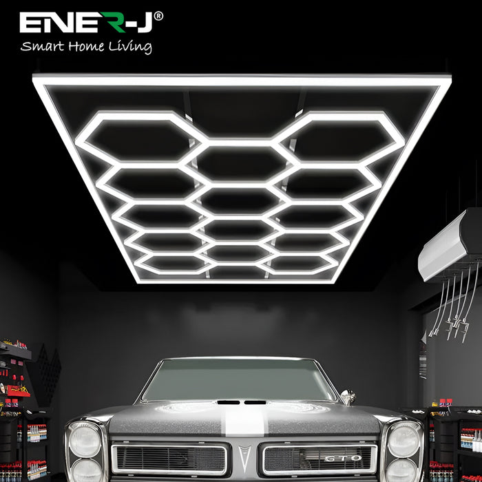 Ener-j 600W Car Showroom Light 440mm*23.6mm *38.1mm(57pcs)+1175mm*23.6mm *38.1mm(12pcs),PC T5 Tubes, 6500K, 100-120lm/W