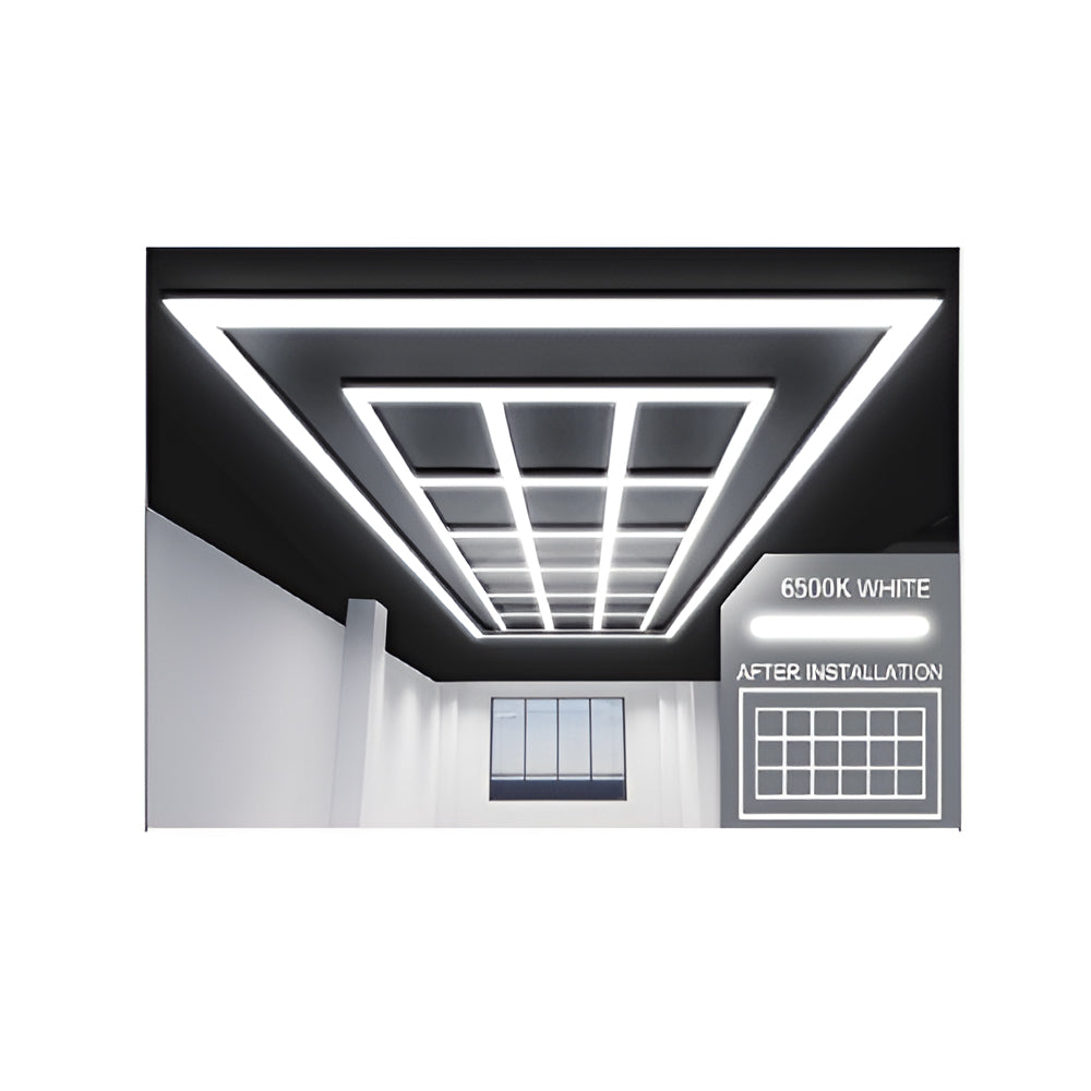 Ener-J 576W Designer Ceiling Lights with Frame (18 Square Boxes and border)