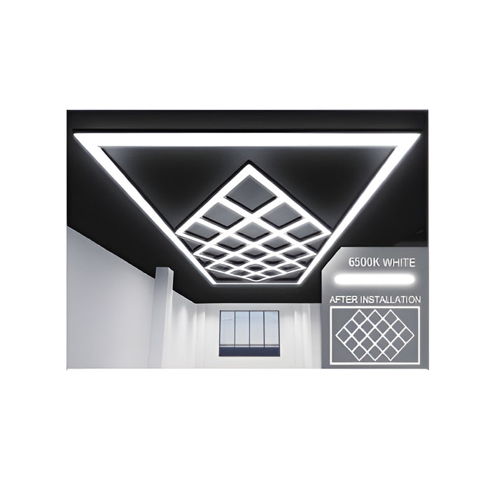 Ener-J 576W Designer Ceiling Lights with Frame (19 Diamonds and border)