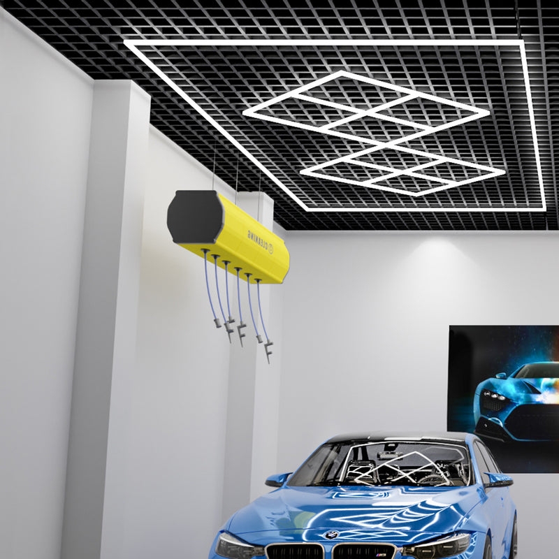 Ener-J 432W Designer Ceiling Lights with Frame (8 Diamonds and border)