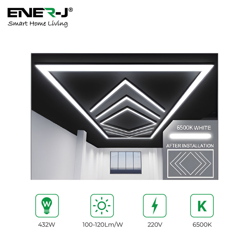 Ener-J 432W Designer Ceiling Lights with Frame (4 Arrow and border)