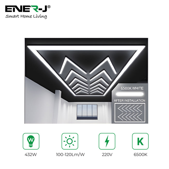 Ener-J 432W Designer Ceiling Lights with Frame (12 Arrow and border)