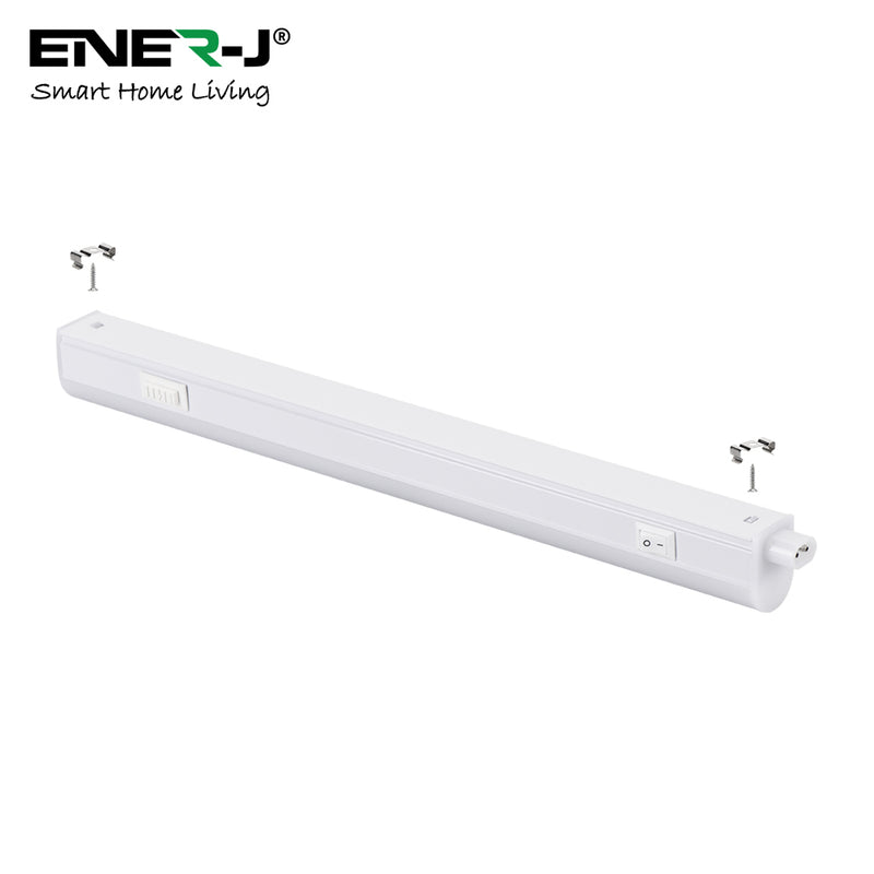 Ener-J 4W LED T5 Batten Light, 30cms, 100 Lm/W, With on/off switch, CCT Switchable,  50cms cable, 3 Years warranty