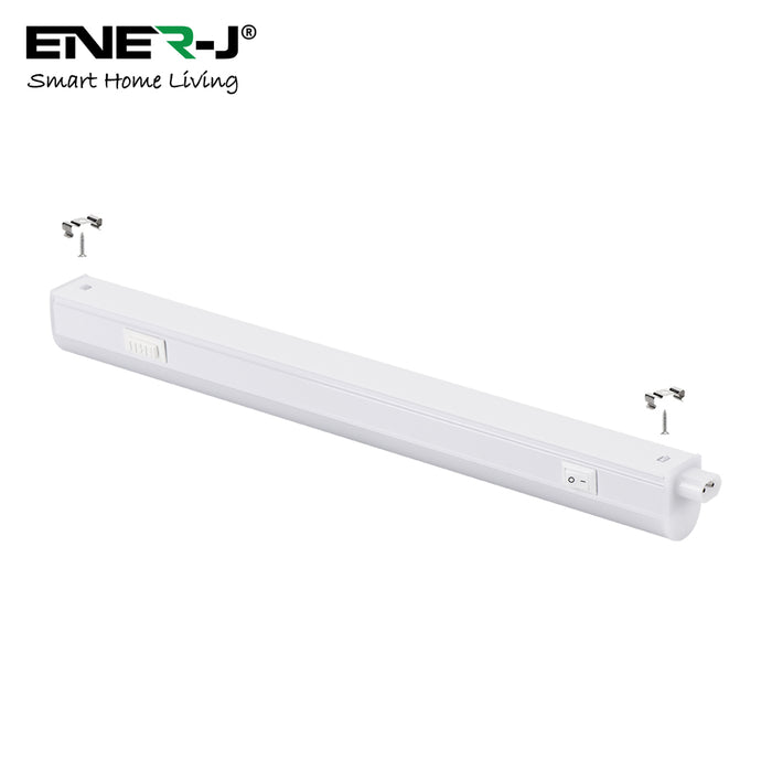 Ener-J 4W LED T5 Batten Light, 30cms, 100 Lm/W, With on/off switch, CCT Switchable,  50cms cable, 3 Years warranty