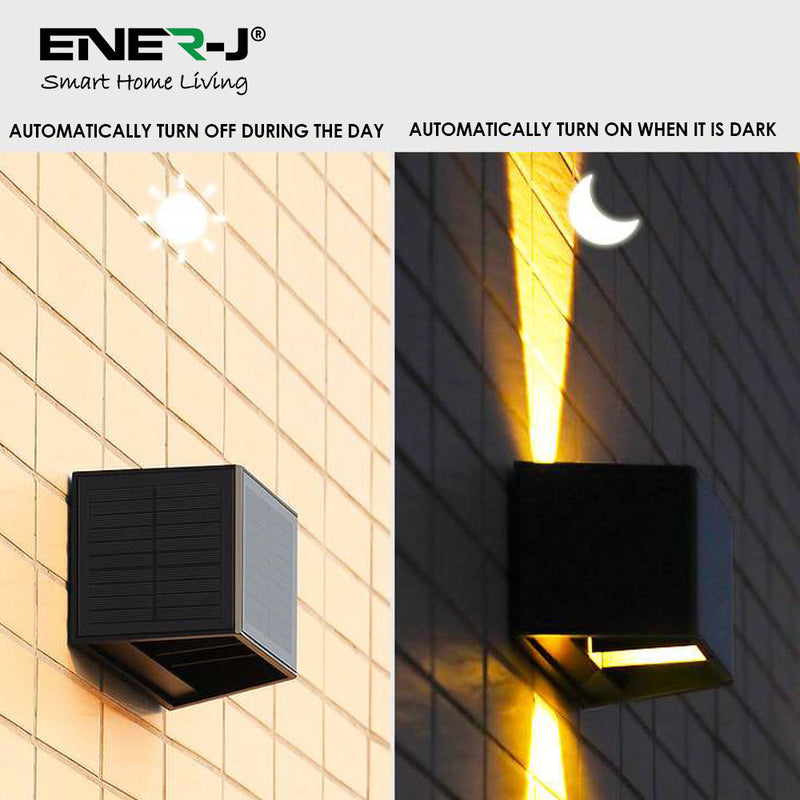 Ener-J Solar Powered Adjustable Beam Angle Up Down Wall Light