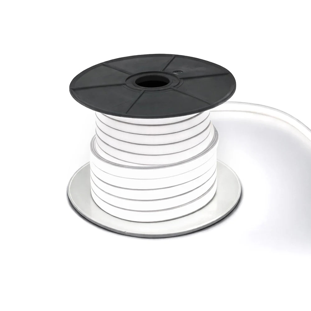 30 Meters 24V Silicon Neon Strip, IP65 Clips & 5 connector cable, White