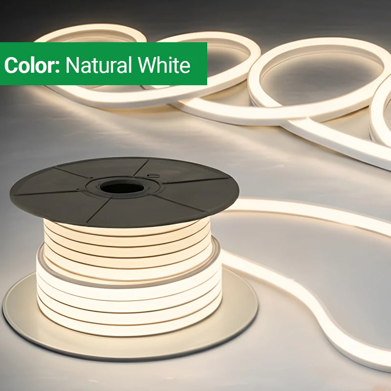 30 Meters 24V Silicon Neon Strip, IP65 Natural White