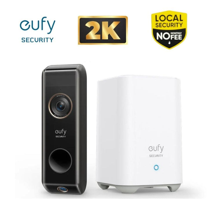 Eufy 2K Dual Cam Video Doorbell S330 (Battery-Powered) with Homebase