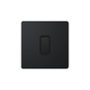 Hilton 10Amp 1 Gang 2 Way Screwless Plate Switch — Matt Black with Black Insert