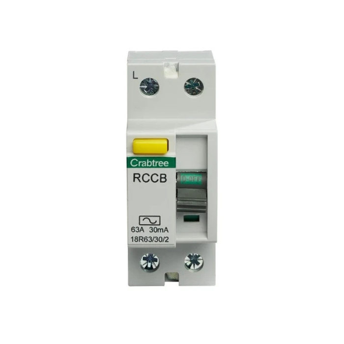 Crabtree 18R63/30/2 Loadstar 63A 30m 2 Pole Type-AC RCD