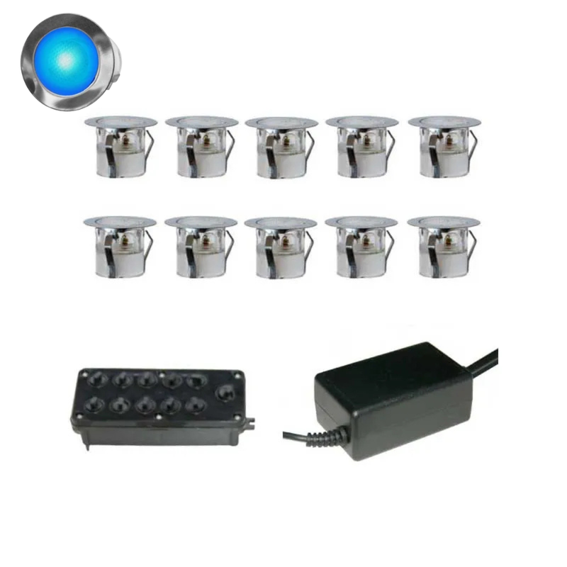 GAP Lighting 10 Light Chrome LED Lighting Kit LED-MINI-KIT (Blue)