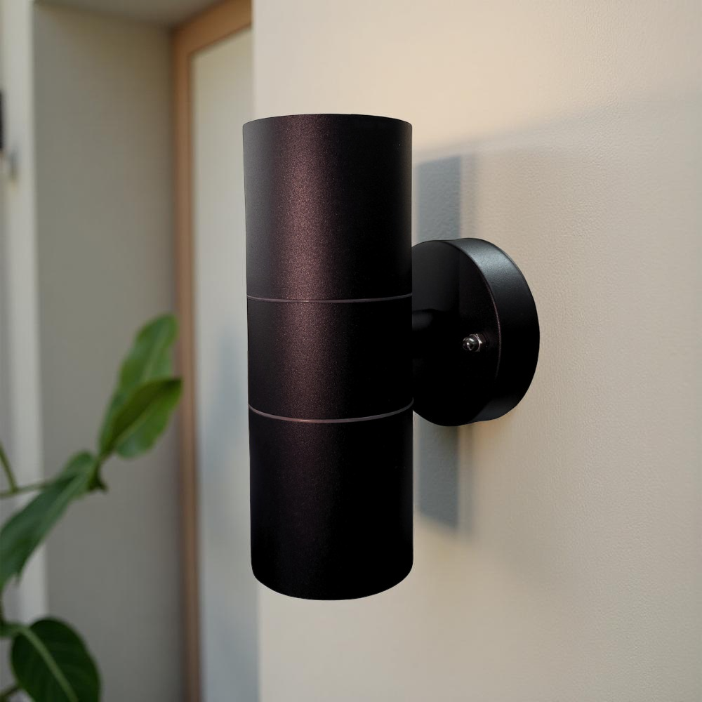 Megalux GU10 Up & Down Light (Matt Black Finish)