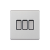 Hilton 10 Amp 3 Gang 2 Way Plate Switch