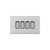 Hilton 10 Amp 4 Gang 2 Way Plate Switch