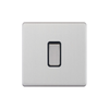 Hilton 10A Intermediate Switch - Brush Chrome with Black Insert