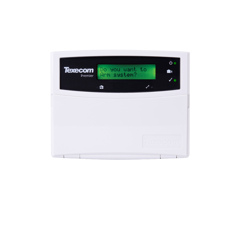 Texecom DBA-0001 Premier Elite Series, 32-Character LCD Display Programmable Keypad with Touchtone Backlit Keys