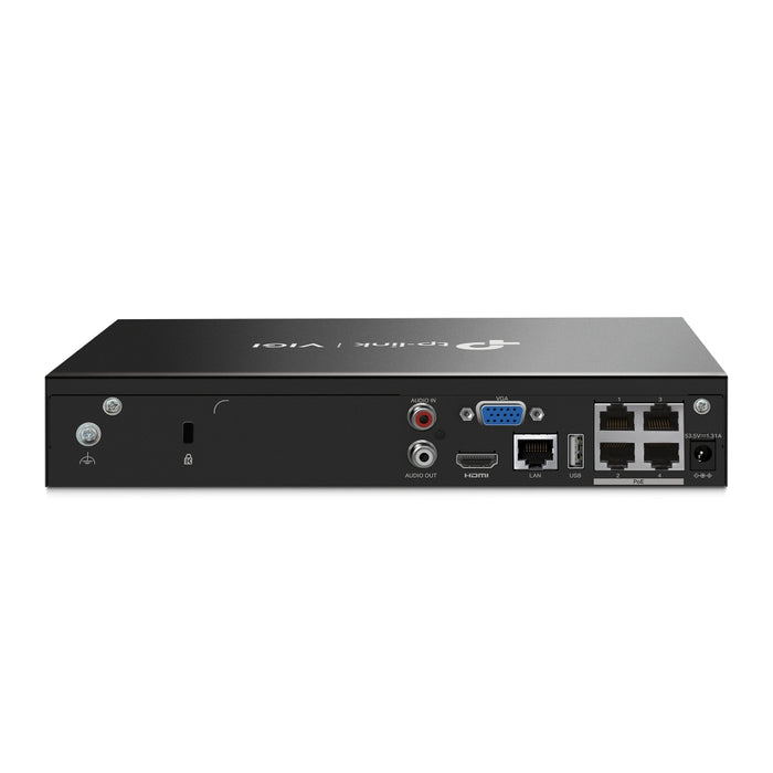 TP-Link VIGI 4-Channel PoE+ Network Video Recorder – 4K HDMI Output, 80Mbps Bandwidth