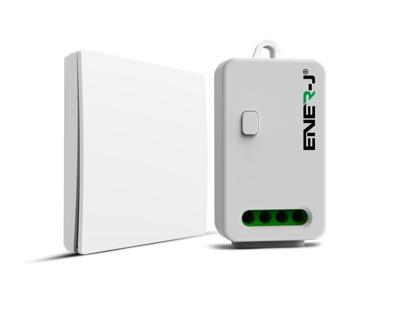 Ener-J 1 Gang Wireless Kinetic Switch + Non Dim & WiFi 5A RF Receiver Bundle Kit