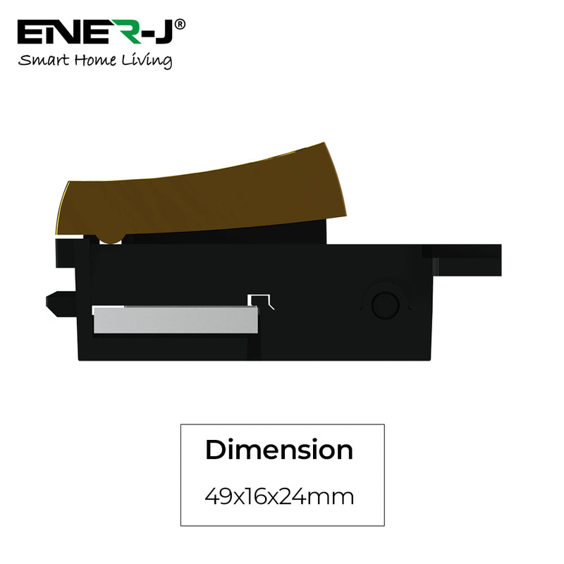 Ener-J Klick Colmore 1 Gang Wireless Grid Switch Minigrid Style Antique Brass