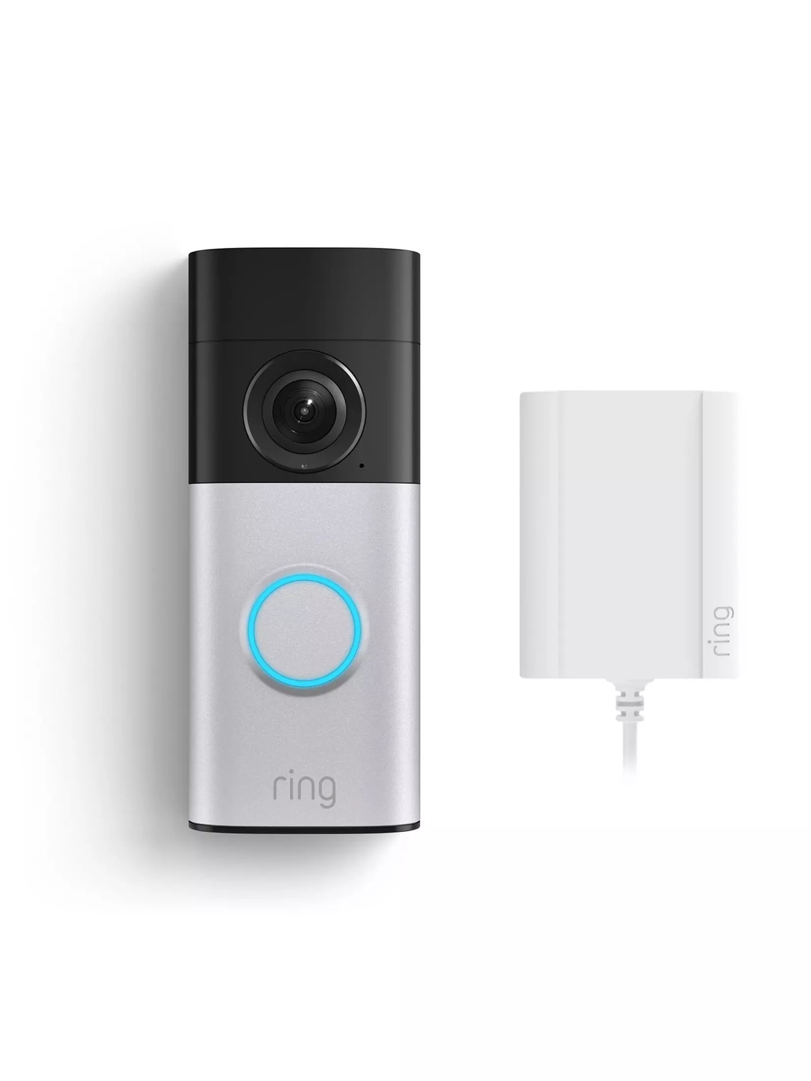 Ring Video Doorbell Plus- 2K  Plug-In (Nickel Silver)