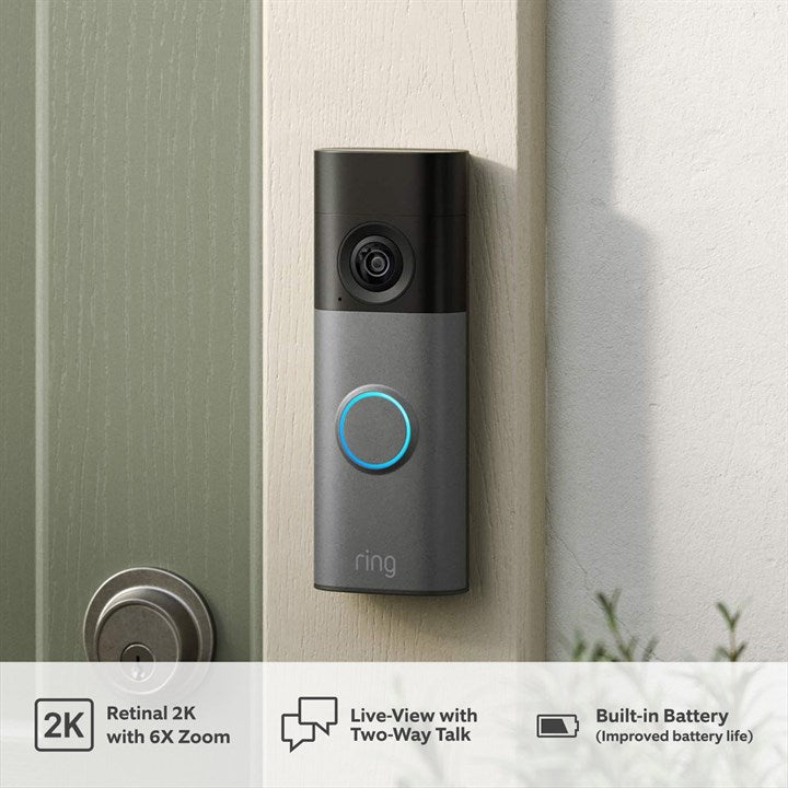Ring Video Doorbell - 2K Wired (Black Grey)