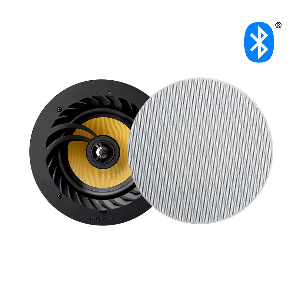 Lithe Audio 6.5" Bluetooth 5 IP44 Celling Speaker Pair (Master & Slave) 03201