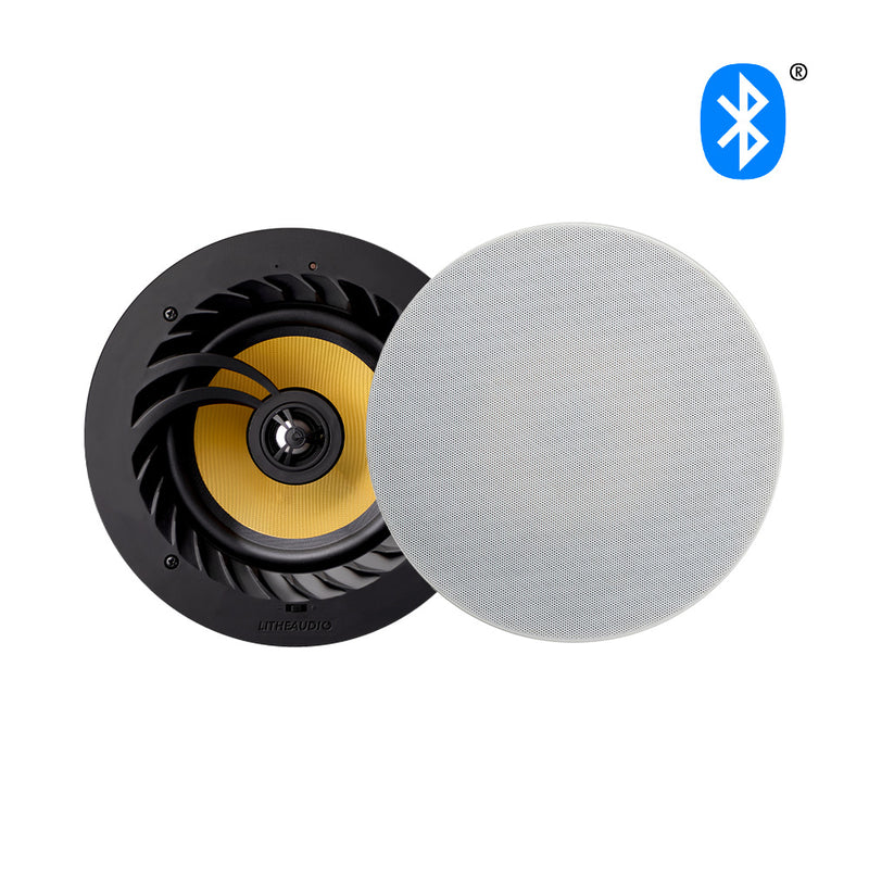 Lithe Audio 6.5" Bluetooth 5 IP44 Celling Speaker Pair (Master & Slave) 03201