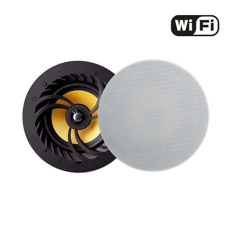 Lithe Audio Wi-Fi Ceiling Speaker (Pair - Active/Passive) - V2