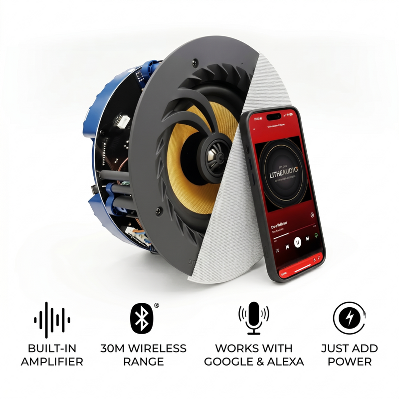 Lithe Audio 6.5" Bluetooth 5 Ceiling Speaker (Single) 03200