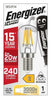 Energizer S13561 Pygmy LED Filament Bulb E14 240lm 2W 2700K, Warm White