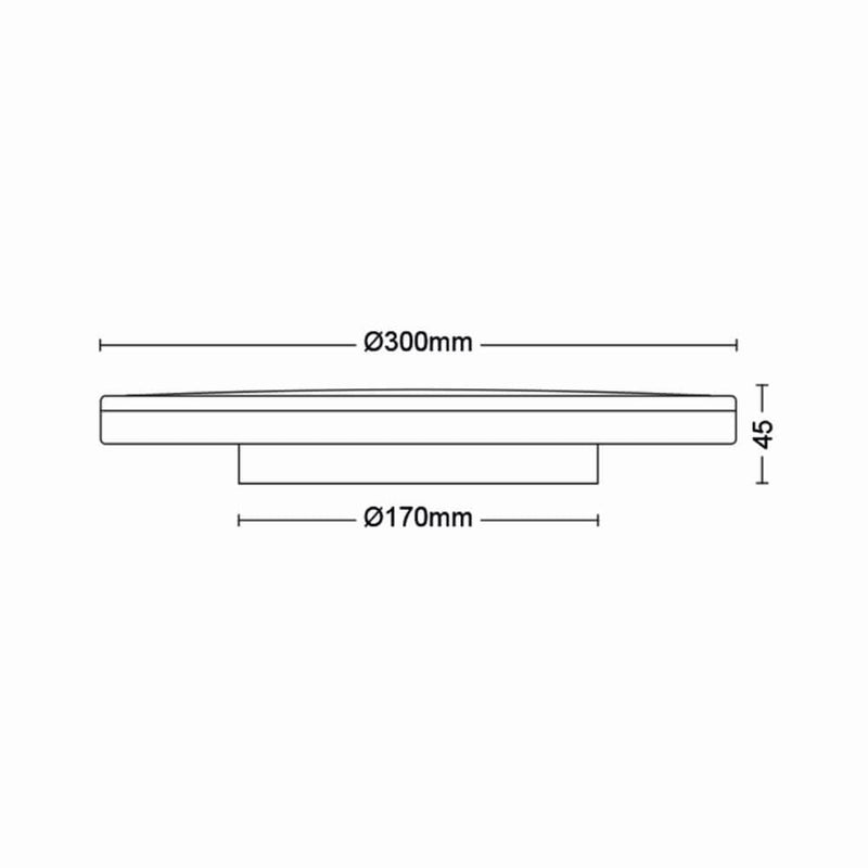 Philips Functional CL570 Ozziet Ceiling Light 18W 27K - White