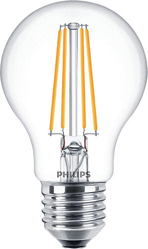 Philips Classic LED 40W A60 E27 Warm White, Non Dimmable Bulbs - Pack of 6