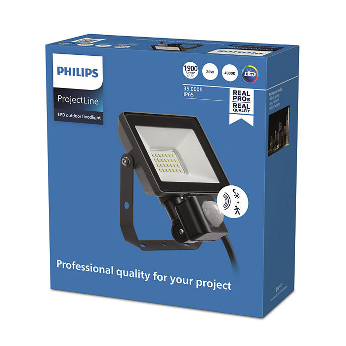Projectline Floodlight 20W 3000K Warm White with Motion Sensor